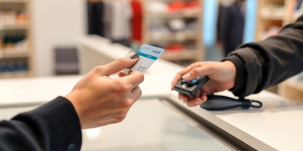 Man scanning ID at dispensary counter