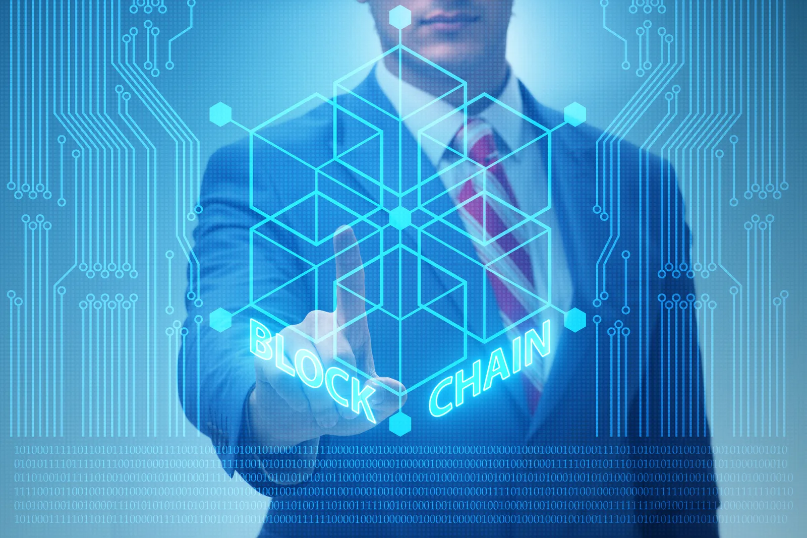 33335134 young businessman in innovative blockchain concept